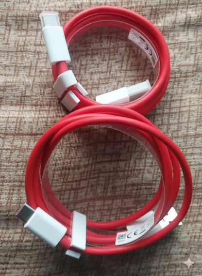 USB cable bundle featuring 6 premium red cables designed for fast charging and reliable data transfer. Each cable supports both 65W and 100W power delivery